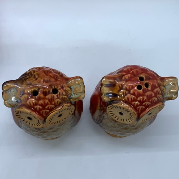 Meritage SWEET HOOT Salt and Pepper Set and Sugar Jars Set!  6 pieces!  OWLS! - Picture 7 of 13